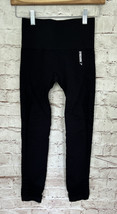 GYMSHARK Black Ribbed Crochet Perforated Cropped Leggings Size XS - $44.00