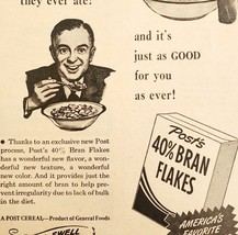 1947 Post Bran Flakes Cereal Advertisement Antique Breakfast Food DWNN20 - $368.02 MXN
