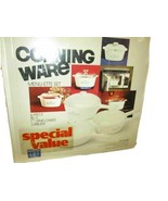 VTG RETRO P-100 CORNING WARE WHITE CORNFLOWER BLUE MENU-ETTE SEALED BOX - £131.17 GBP