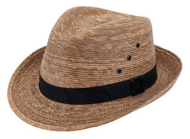 Unisex Straw PL53A Tan Trilby Fedora Panama Hat Sun Hat UPF 50+ Protecti... - $23.76