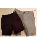 Arizona  Boys Solid  Chino Shorts  Sizes  6 R or12 Husky NWT Blue or Gray  - £13.54 GBP