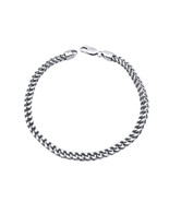 14k White Gold Men&#39;s Franco Bracelet - $14,754.31 MXN