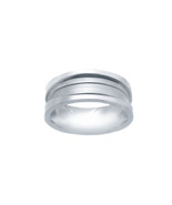 14k White Gold Wide Wedding Band With Wave Design - $599.00