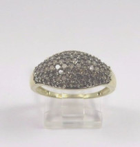 9k Yellow Gold Women&#39;s Ring With Chocolate Diamonds - £237.67 GBP