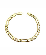14k Yellow Gold Figaro Link Men&#39;s Bracelet - $21,893.49 MXN