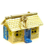 14k Yellow Gold Enamel Big House 3D Charm - $617.50 CAD