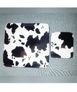 Cow Print PU Leather Mouse Pad &amp; Coaster Set - €14,71 EUR
