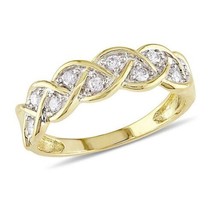 0.30CT Rund Echt Moissanit Unendlichkeit Ehering 14K Vergoldet - £66.30 GBP