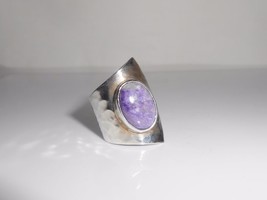 Mexican Sterling Ring Dominique Dinouart DDD Charoite Cabochon Size 5.5 ... - £38.18 GBP