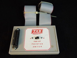 VINATGE Printer SWITCH PSM-C2P 36 pin ribbon cable A/B switching - $23.24