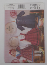 Vogue Craft Pattern #7099 18&quot; Vogue Doll Collection Heirloom Clothes Uncut 1999 - £7.72 GBP