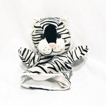 White Tiger Cat Soft Hand Puppet Storytime  9&quot;  Plush Blue Goffa International - £13.93 GBP