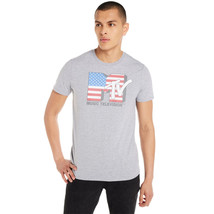 MTV Men&#39;s &#39;American Flag Logo&#39; Cotton Graphic T-Shirt, Gray Size 2XL(50-52) - £17.54 GBP