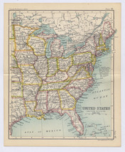 1912 Antique Map Of Eastern Usa Great Lakes New York / Verso City Map Of Chicago - £25.60 GBP