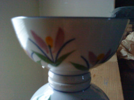 4 pc porcelain rice bowl colored flowers - $14.99
