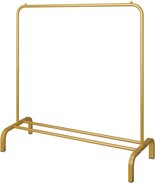 Gold Metal Garment Rack with Shelf - Clothes Storage 43.3&quot; - $35.00