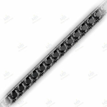 5CT AAA Lab-Created Black Spinel Anniversary Tennis Bracelet In 925 Silver - 7&quot; - £157.77 GBP