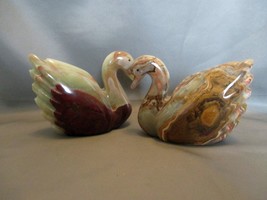  Onyx Polished Carved Swan Figures  - $16.99