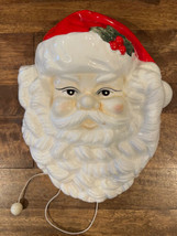 Vintage Musical SANTA MASK Pull Down Cord I’m Dreaming Of a White Christmas - £22.19 GBP