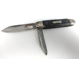 Vintage Colonial Pocket Knife 2 Blade Prov. R.I. Brown Usa - $8.99