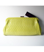 Elliott Lucca Genuine Citron Roma Woven Leather Patent Clutch - New with Tags - $49.99