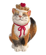 Princess Cat 22080 Tiara Calico Kitty Ceramic Figurine 8.25&quot; H Blue Sky - $923.60 MXN