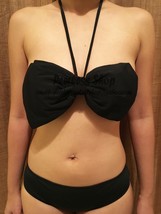 Black Cute Ribbon Big Bow Bikini Swimsuit Summer - USA SELLER - $35.00