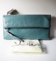 Cole Haan Laury Mermaid Large Foldover Quilted Patent Leather Clutch - NWT - £60.32 GBP