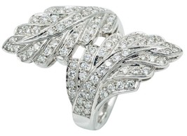 Authenticity Guarantee .85 Carat T.W. Pave Set Diamond 18 Karat White Gold T... - £2,120.07 GBP