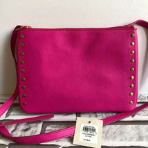 Fossil Sadie Leather Crossbody Hot Pink Studded NWT SHB1887694 $98 Retail FS - £54.48 GBP