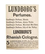 Lundborg&#39;s Perfume Colognes 1885 Advertisement Victorian Beauty ADBN1A16 - $366.69 MXN