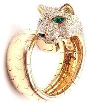 Authenticity Guarantee 
Authentic! Cartier Panther 18k Yellow Gold Diamond Em... - £26,105.10 GBP