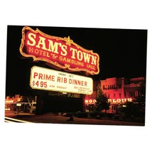 Sams Town Marquee Smokey Joes Prime Rib Vintage Postcard Hotel Casino Ga... - £7.50 GBP