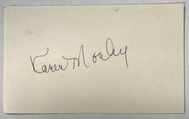Karen Morley (d. 2003) Signed Autographed Vintage 3x5 Index Card - £12.06 GBP