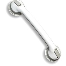16-Inch Suction Cup Grab Bar in White &amp; Grey – Ultimate Bathroom Safety ... - $26.68