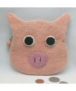 Pink Pig Face Felt Felted Coin Change Purse (BN-CHG901) - $12.00