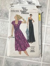 Very Easy Very Vogue Vintage 9801 Misses Long Short Sundress &amp; Wrap Sz 1... - £9.32 GBP