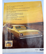 Vintage Rare 1969 Ford LTD Original Magazine Print Ad - $12.85