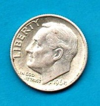 1964 D Roosevelt Near Uncirculated 90% silver - £5.57 GBP