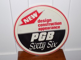 Vintage PGB Sixty Six Plastic Tire Insert Display Sign - $645.87 MXN