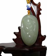 2.2&quot; China Certified Nature Hetian Nephrite Jade Smart Blessing Buddha H... - £44.05 GBP