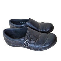 Clarks Collection Ashland Indigo Womens Shoe 9.5M Black Leather Loafer  - £20.48 GBP