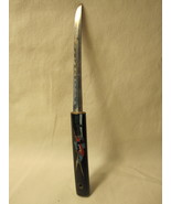 vintage 6&quot; long mini Japanese Samurai Sword Letter Opener - black hilt - £5.26 GBP