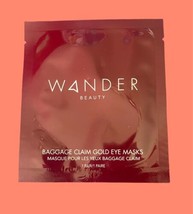 Wander Beauty Baggage Claim Gold Under Eye Masks 1 Pair Single Use NWOB &amp; Sealed - £7.81 GBP