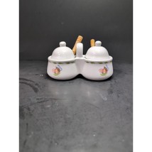 Vintage Houston Harvest Dual Jam Jars, Jelly Jars with Lids, Butterfly D... - $13.86