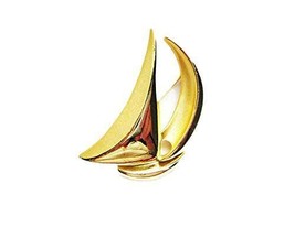Danecraft Gold - Plated Sailboat Nautical Pin Brooch - £7.89 GBP