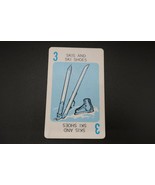 1965 Mystery Date board game replacement card blue # 3 skis &amp; ski shoes - £3.90 GBP