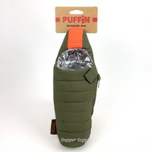 PUFFIN Beverage Bag Sleeping Bag For Drink Green Orange Cool Coozie Cara... - £12.12 GBP