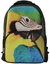 Animal Face 3D Animals Parrot Bird Backpack 3D Deep Stereographic Felt F... - £27.08 GBP