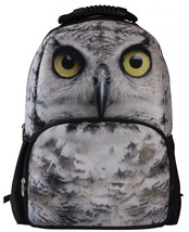 Animal Face 3D Animals Owl Backpack 3D Deep Stereographic Felt Fabric - £27.68 GBP